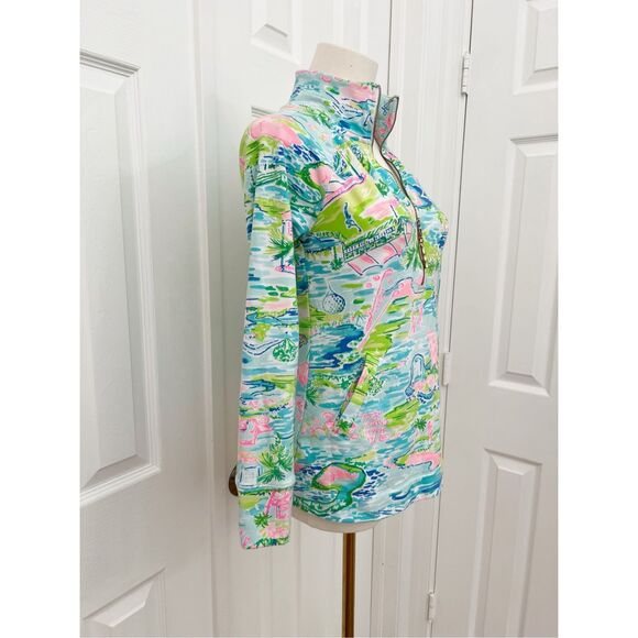 Lilly Pulitzer Leona Womens Multicolor Honda Classic Golf Popover Size XXS - Picture 3 of 7